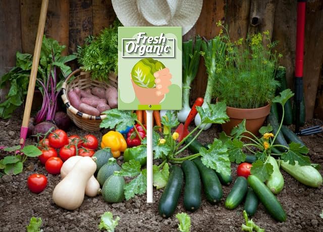 Eveokoki Aluminum Seed & Plant Labels - Plant Markes for Seedlings-Plant Tags for Pots - Garden Signs for Vegetable - Durable Markers for Plants Outdoor Waterproof - Garden Decor for Farmhouse