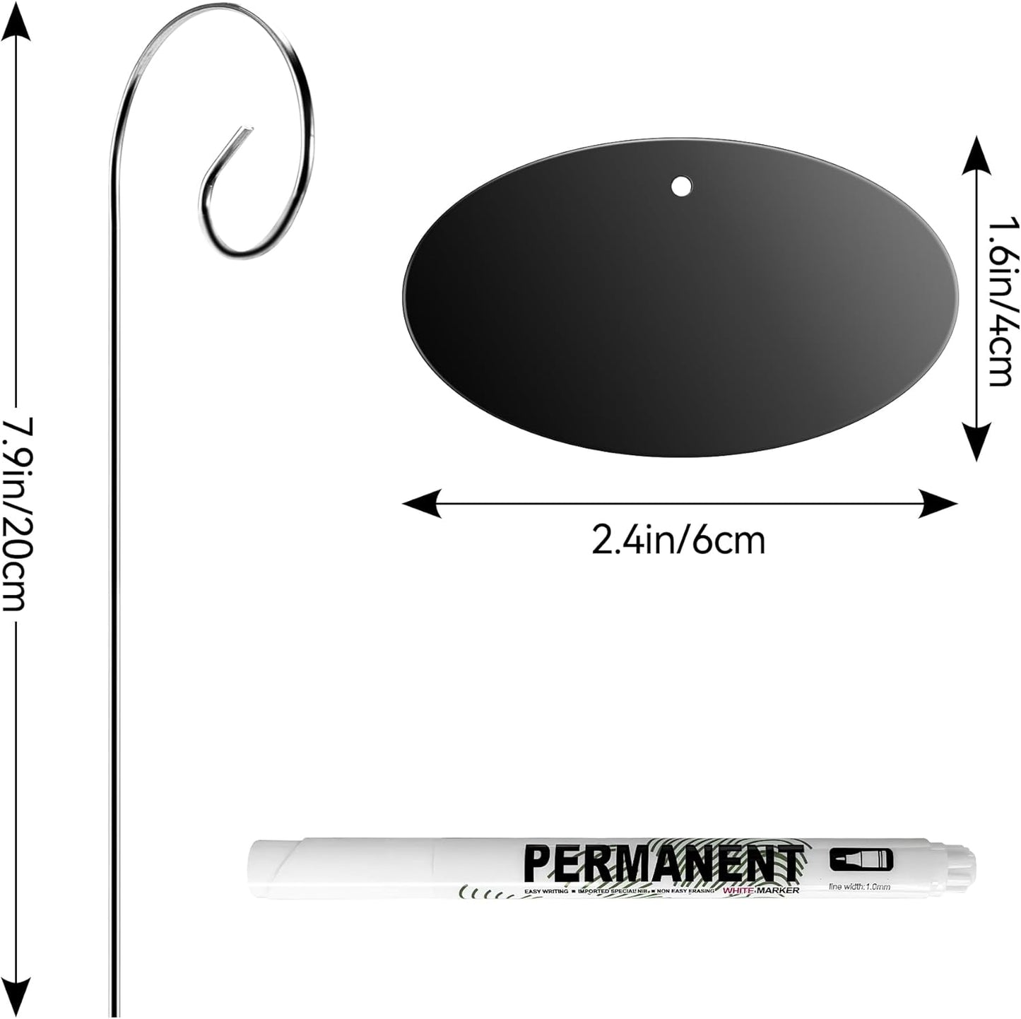 Plant Labels, 50 Pcs Acrylic Garden Labels Stakes with a Pen, Plant Markers for Outdoor Waterproof, Garden Markers Sign Tags for Vegetable, Herb Seedlings Flowers