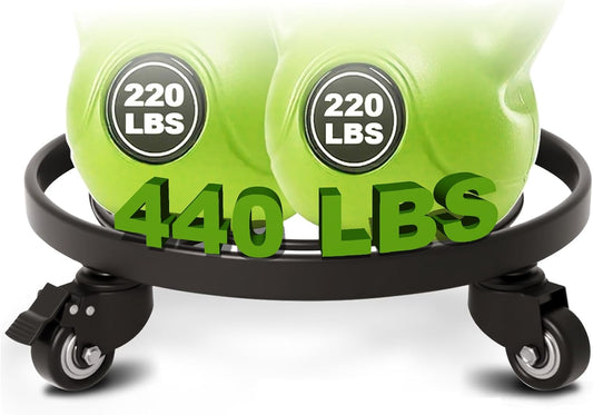 AMAGABELI GARDEN & HOME 12" Metal Plant Caddy Heavy Duty Plant Stand with Wheels Wrought Iron Potted Brake Flower Pot Rack Rollers Mover Dolly Holder Indoor Outdoor Planter Trolley Caster BG1622