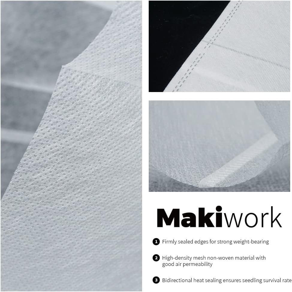 300 Pcs Non-Woven Plant Nursery Bags, Outdoor Plant Seeding Bags, Seedling Pots, Fabric Seedling Pots Plants Pouch, 100 Pcs 5.51” x 6.29”/14x16cm, 4.72” x 5.51”/12x14cm, 7.08” x 7.87”/18x20cm