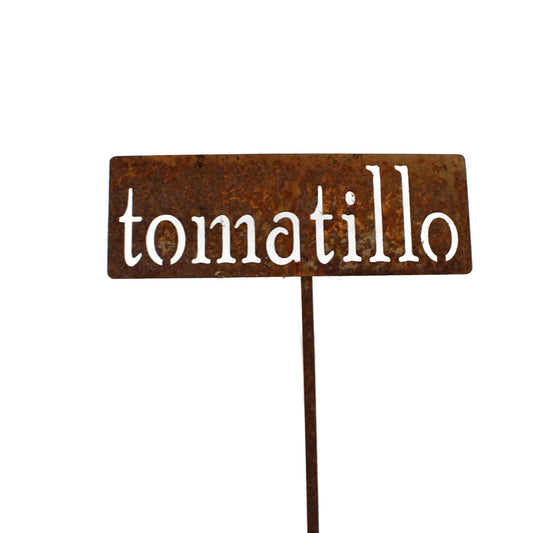 Classic Metal Garden Markers 19 Inches Tall (tomatillo, Naturally Rusted)