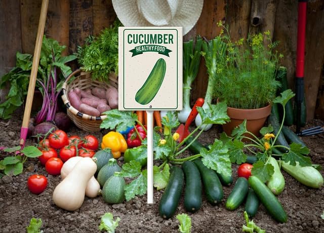 Eveokoki Aluminum Seed & Plant Labels - Plant Markes for Seedlings-Plant Tags for Pots - Garden Signs for Vegetable - Durable Markers for Plants Outdoor Waterproof - Garden Decor for Farmhouse