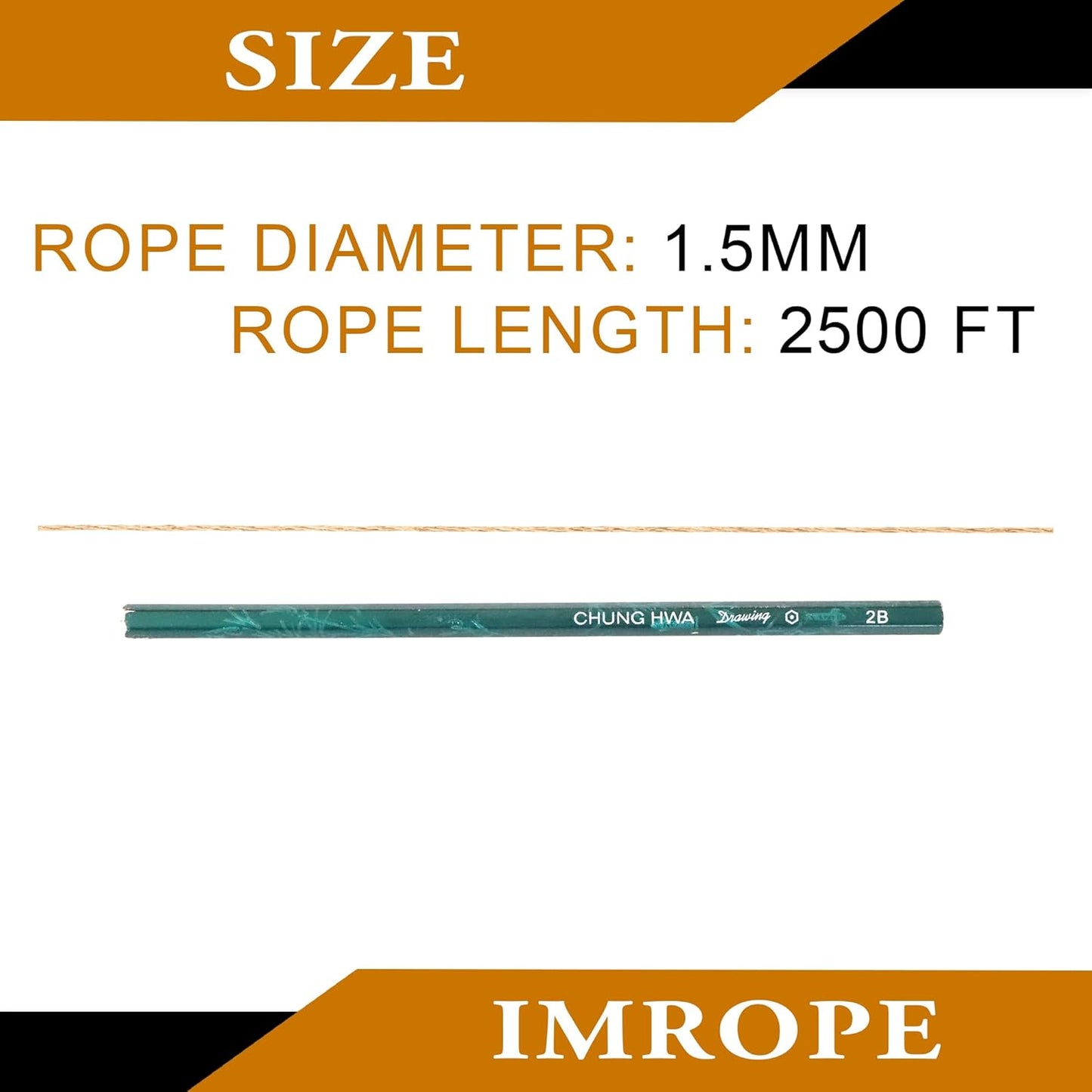 1.5mm x 2500 Feet Natural Jute Rope, Twine for Gardening Tomato Climbing Plant Tie Floristry Crafts Gift Wrapping Packing Decor