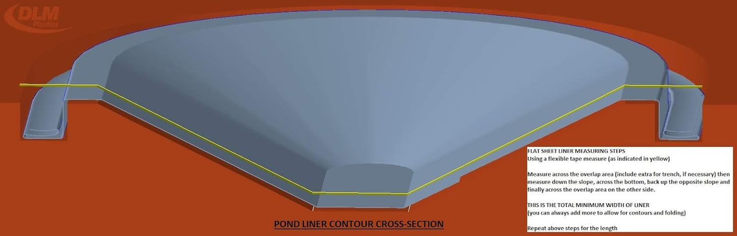 USA Pond Products' - 18x20 Blue Pond Liner-18'W x 20'L (5.49m x 6.1m) in 30-mil Blue PVC (0.75mm)-Fish/Plant Friendly for Koi Ponds, Streams & Water Gardens
