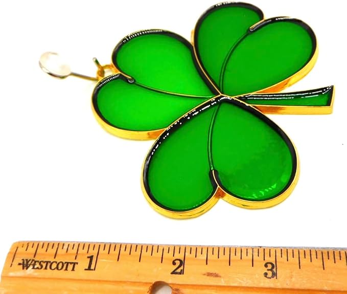 Shamrock Suncatcher Gift Set Irish Blessing Prayer Card and Irish Sun Catcher