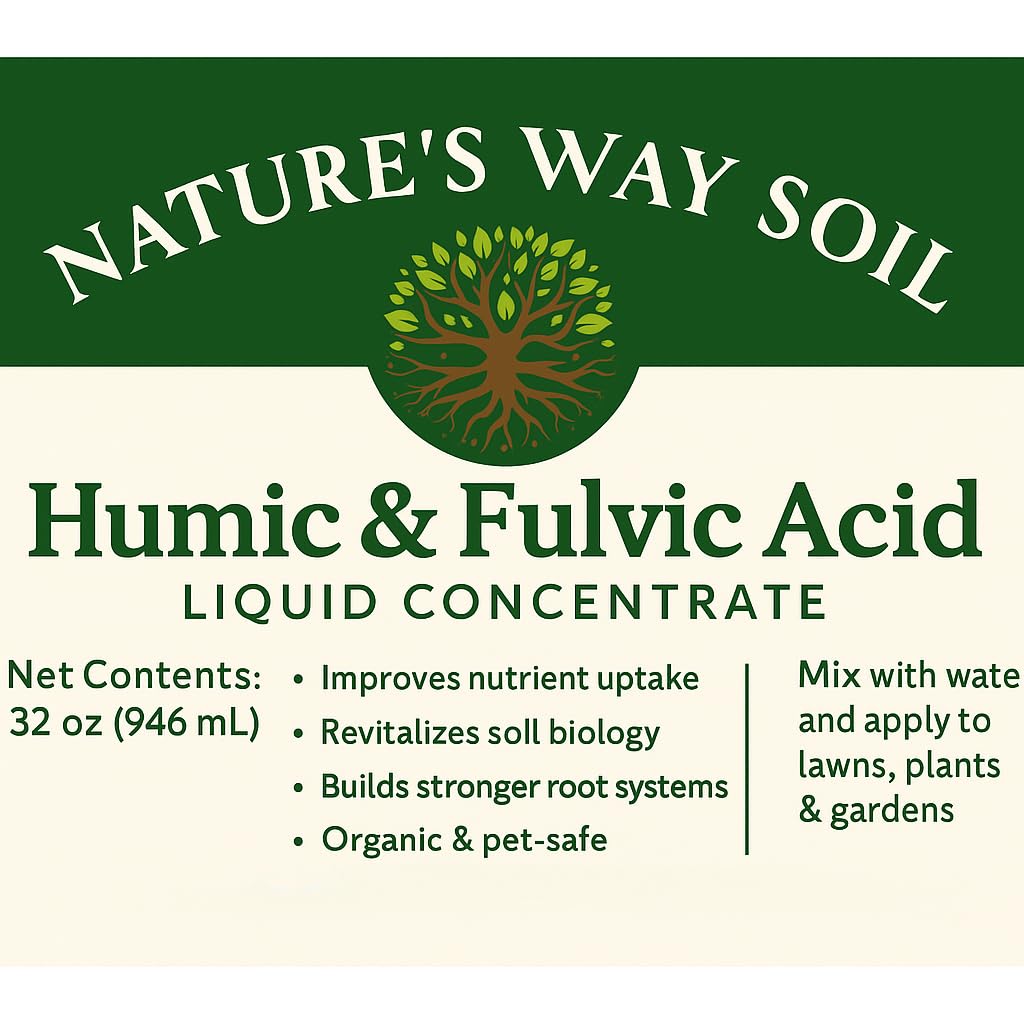 Nature’s Way Soil® Liquid Humic & Fulvic Acid – 32 oz Soil Conditioner with Organic Kelp – Boosts Root Growth, Water Retention & Microbial Activity – Natural Lawn & Garden Supplement – Pet-Safe