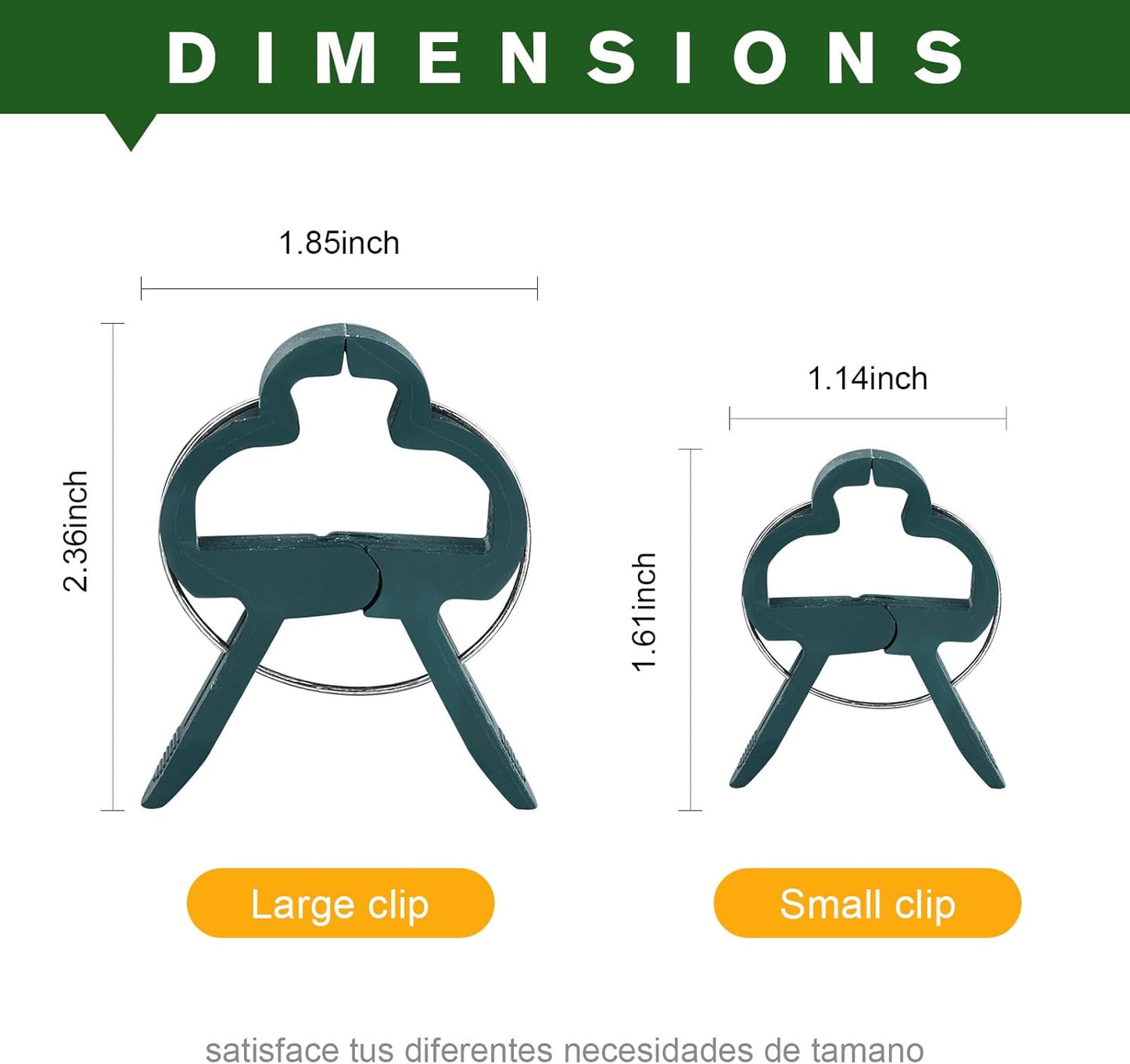 Plant Clips for Climbing Plants, Tomato Clips and Garden Clips for Vine Support, Plant Support Clips for Tomatoes and Garden use (Green, 20 small20 Big)