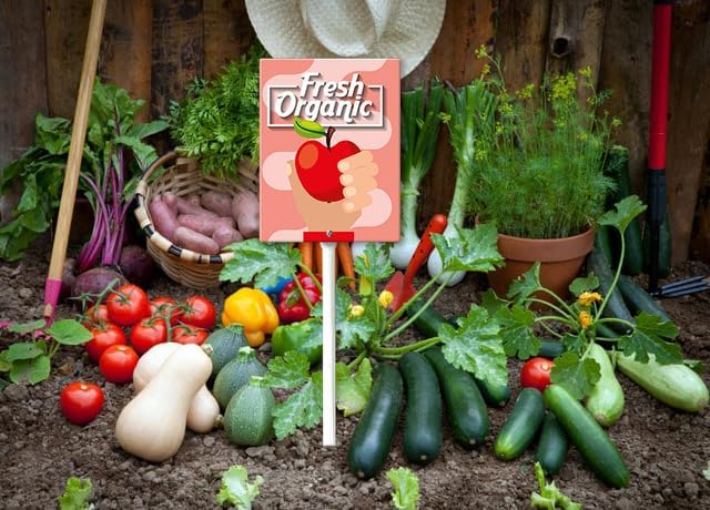 Eveokoki Aluminum Seed & Plant Labels - Plant Markes for Seedlings-Plant Tags for Pots - Garden Signs for Vegetable - Durable Markers for Plants Outdoor Waterproof - Garden Decor for Farmhouse