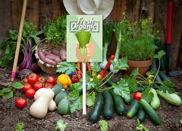 Eveokoki Aluminum Seed & Plant Labels - Plant Markes for Seedlings-Plant Tags for Pots - Garden Signs for Vegetable - Durable Markers for Plants Outdoor Waterproof - Garden Decor for Farmhouse