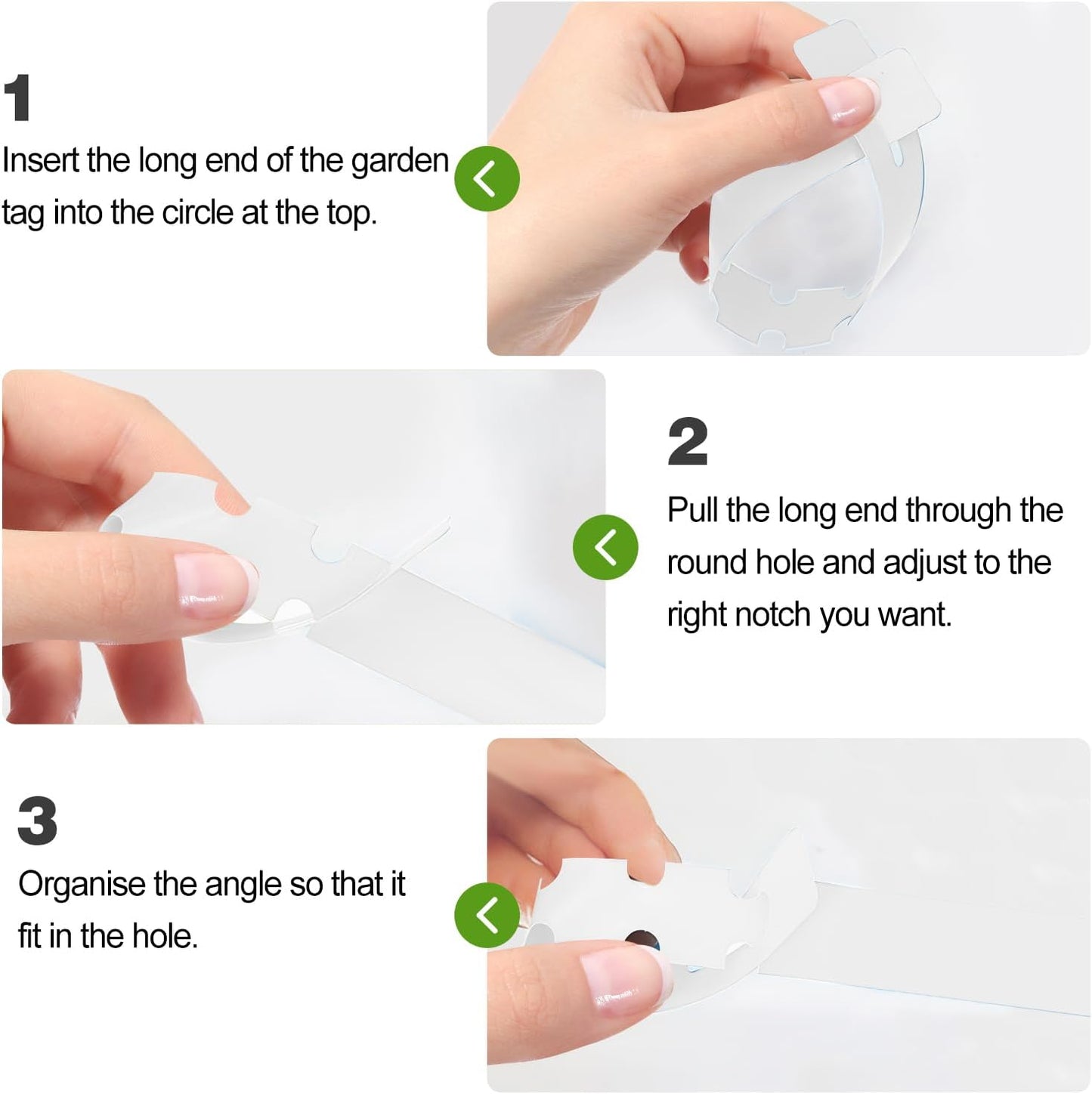 Plant Labels Yuanling Plastic Plant Tree Tags Wrap Around Hanging Tags Nursery Tree Markers Adjustable Garden Labels for Indoor Outdoor Gardening Plants (White)