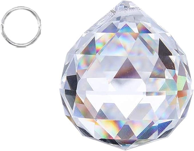 Crystalsuncatcher Suncatchers Clear Glass Crystal Ball Prism Feng Shui Lamp Hanging Drop Chandelier Part (50mm)