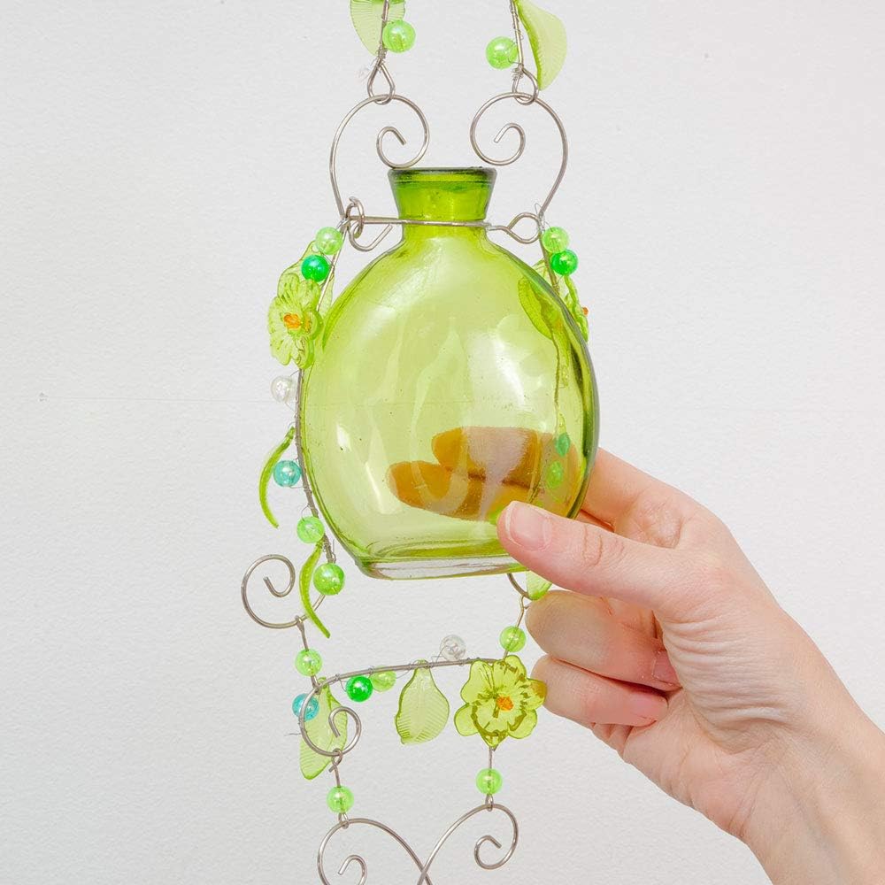 Set of Four Glass Rooter Hanging Vases - Pastel Glass Planter - Home and Garden Décor