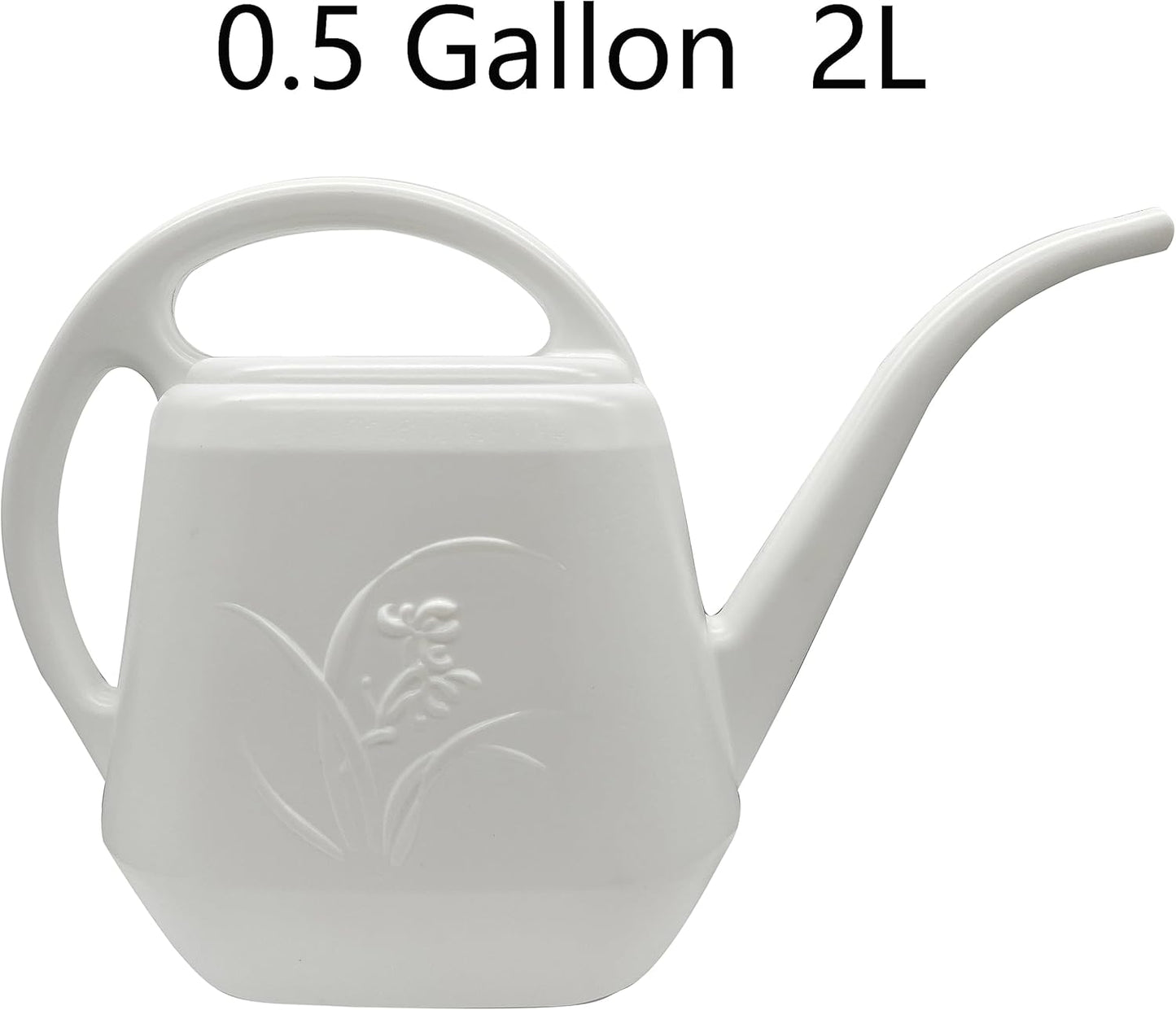 Watering Can for Home Garden - White Color - 1/2 Gallon