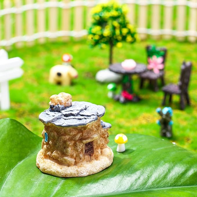 Skylety 64 Pieces Miniature Garden Accessories Mini Animals Miniature Ornament Kit Animal Figurines Miniature Micro Landscape Accessories for Dollhouse Decoration Plant House Decor