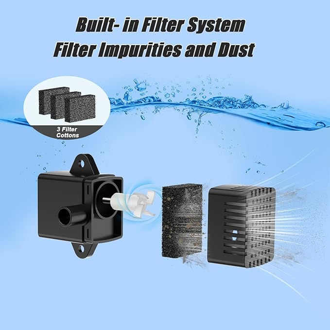 Solar Fountain Full Glass Panel No Battery, 3.5W Solar Bird Bath Fountains with 4 Fixed Rods & 7 Nozzles, Solar Fountain Pump for Bird Bath, Garden, Pond, Pool, Patio (Black Panel)