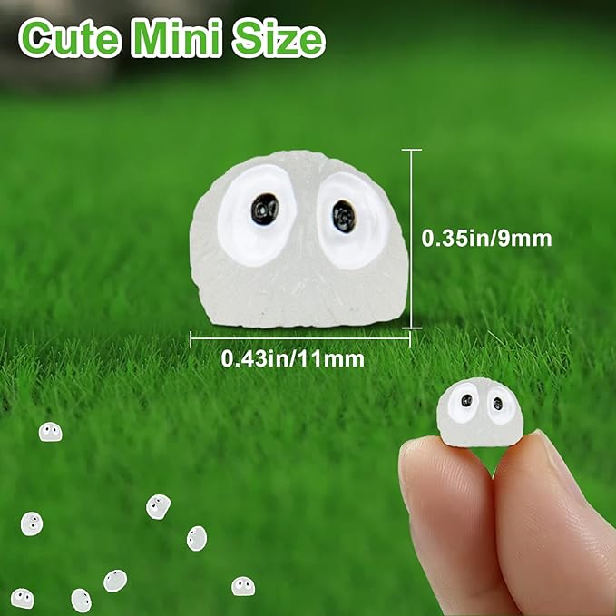 Glow in The Dark Tree Elves Fairy 60Pcs Mini Resin Elf Fairy Garden Accessories Little Briquettes Elves Miniature Figurines, Micro Landscape Gnomes Dollhouse Ornament Potted Plants Decorations