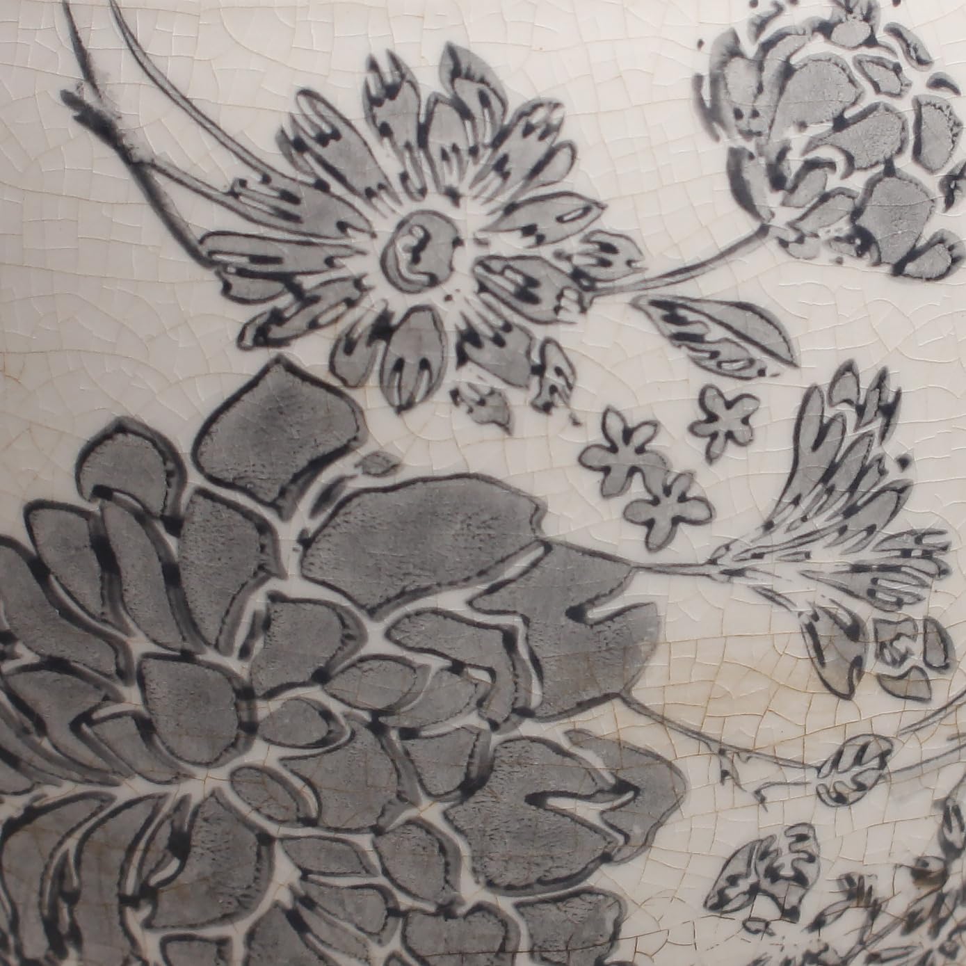 Ceramic Planters for Plants, Plant Pots with Drainage Hole, 6.29in. Flower Pots for Indoor Plants, Vintage Planters & Succulent Pots, Crackle Glaze Finish Plant Pots, Gray