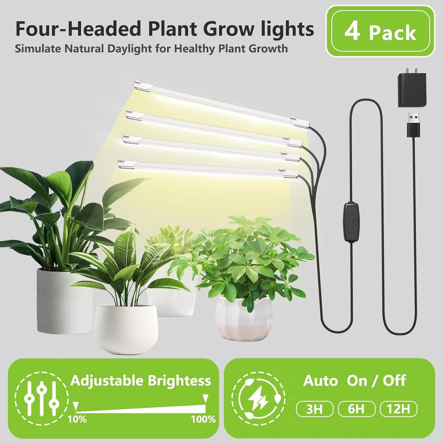 Plant Stand Indoor with Grow Lights, 8 Tiered Indoor Plant Shelf, 64" Lighted Corner Plant Stands for Indoor Growing, Large Flower Holder for Living Room, Patio, Balcony Décor