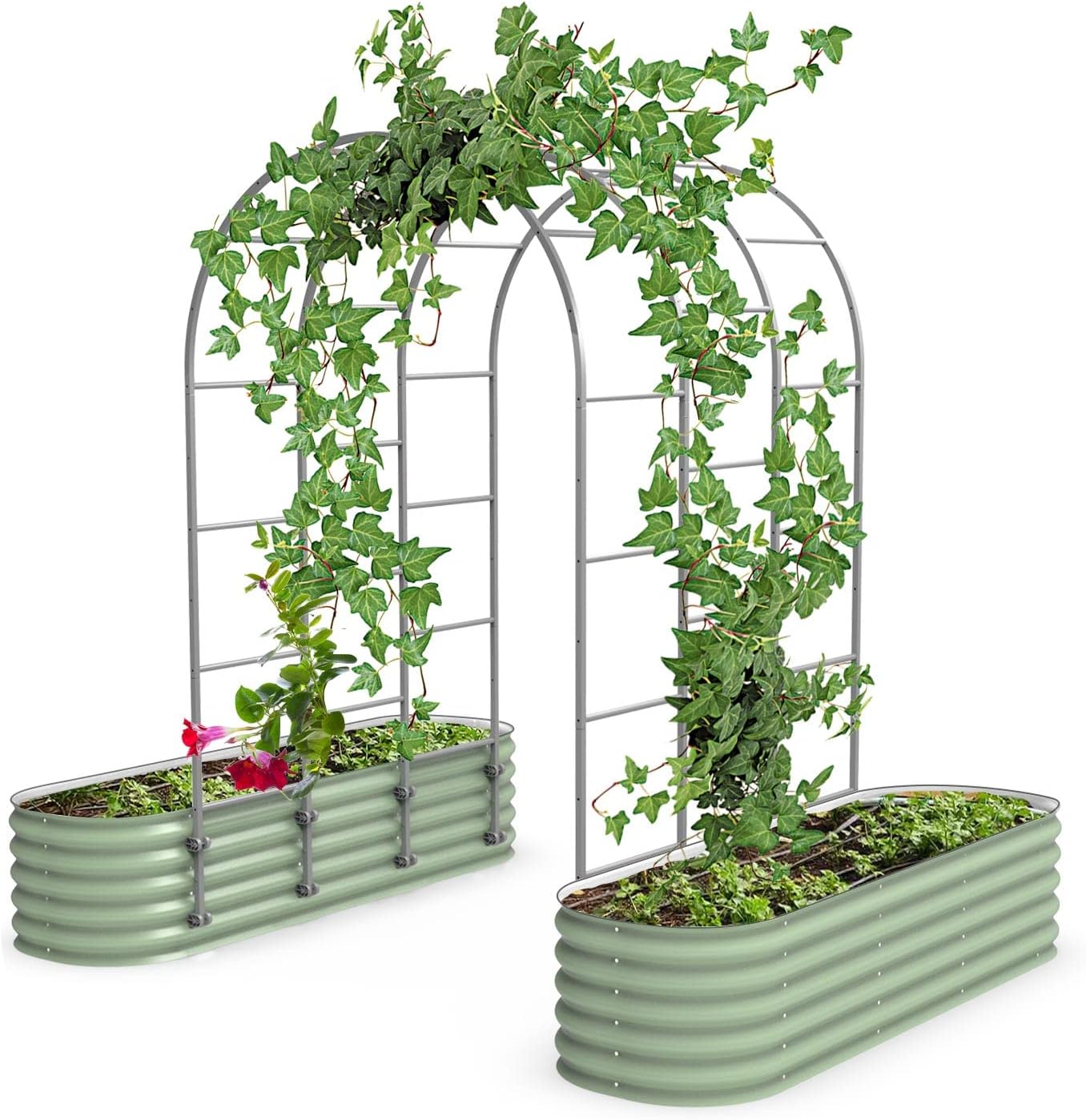 Vego Garden Modular Arched Trellis System 4.5' Long Trellis for 2.0' x 6.5' (6 in 1) Garden Bed or 3.5' x 6.5' (9 in 1) Garden Bed
