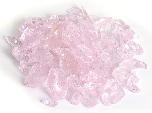 High Luster Reflective Fire Glass Gravel,Fire Gems,Fire Drops,Fire Glass Pebbles Stones Beads Chips for Fire Pit Fish Tank Aquarium Garden,1-2cm,540g/1.19lb (Pink)