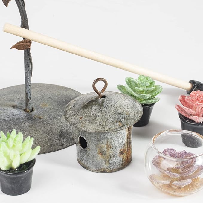 Bbiamsleep Fairy Garden Accessories 1/12 Scale Miniature Scene Fairy Garden Farm and Plant Fairy Garden Kit Outdoor Micro Landscape Decoration(Set of 9)