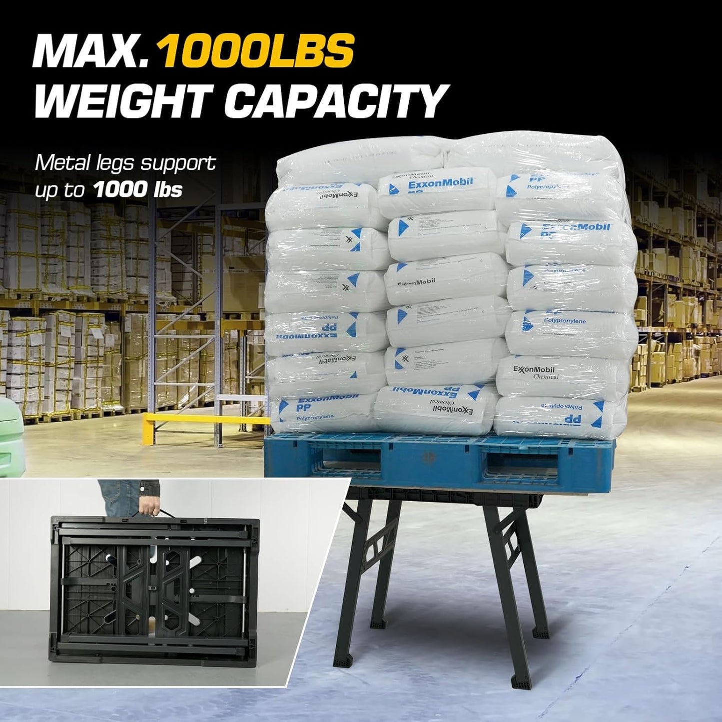 Express Folding Work Table, Easy Setup Portable Folding Work Table & Portable Folding Workbench, 34" W x 25" D x 31" H Lightweight Versatile Clamping Worktable for Garage/Wood Shop (Green)