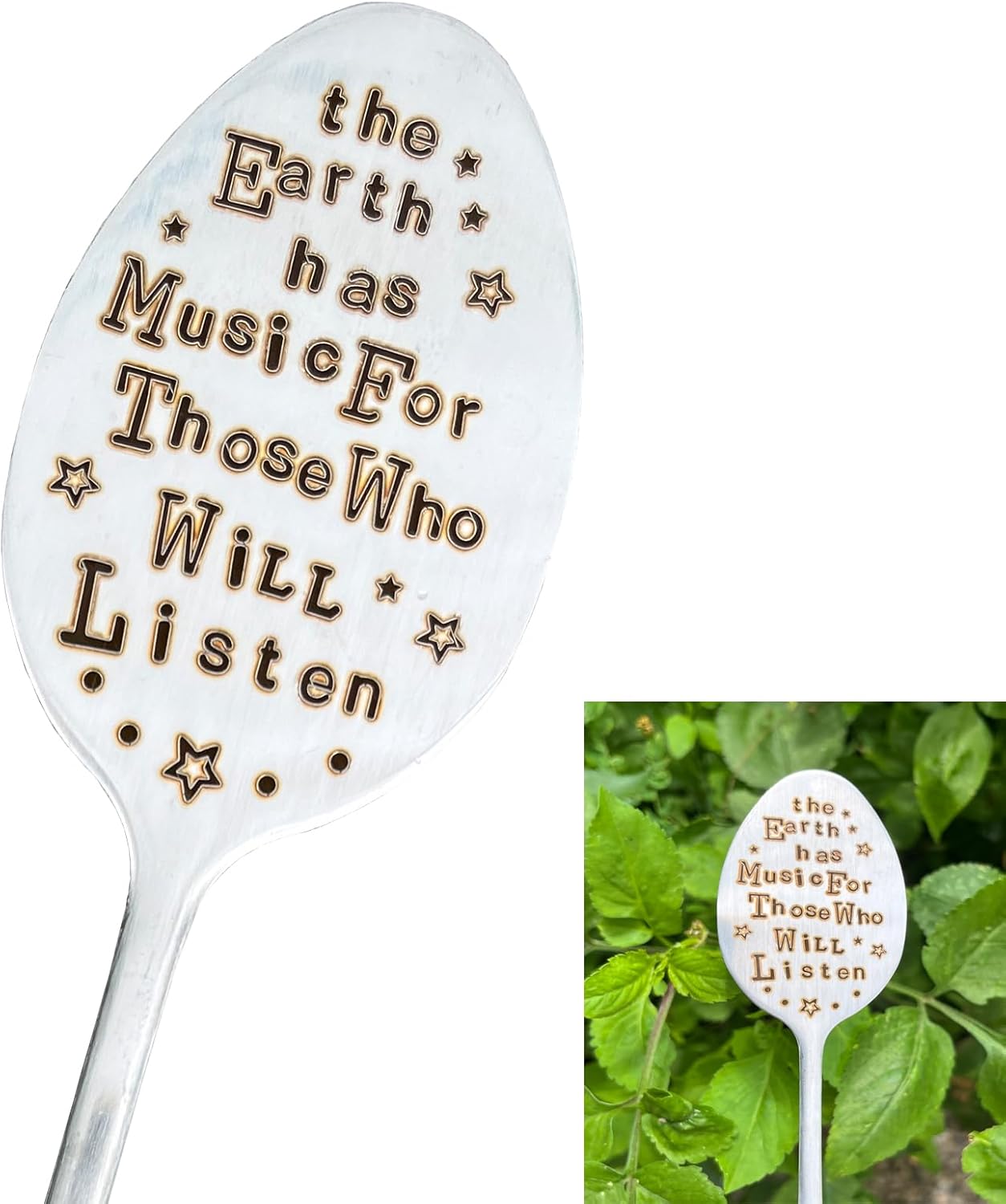 Garden Plant Marker Friendship Gift for Women Gardeners, Plant Stake Label Sign Tag Gardening Gifts for Woman Plant Lovers, Metal Garden Decoration (Who Will Listen)