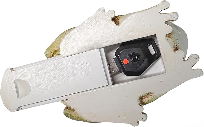 Hide a Key Frog Hand Painted Polyresin Outdoor Statue and Key Holder,Look and Feels Like a Real Frog for Yard,Garden,Patio