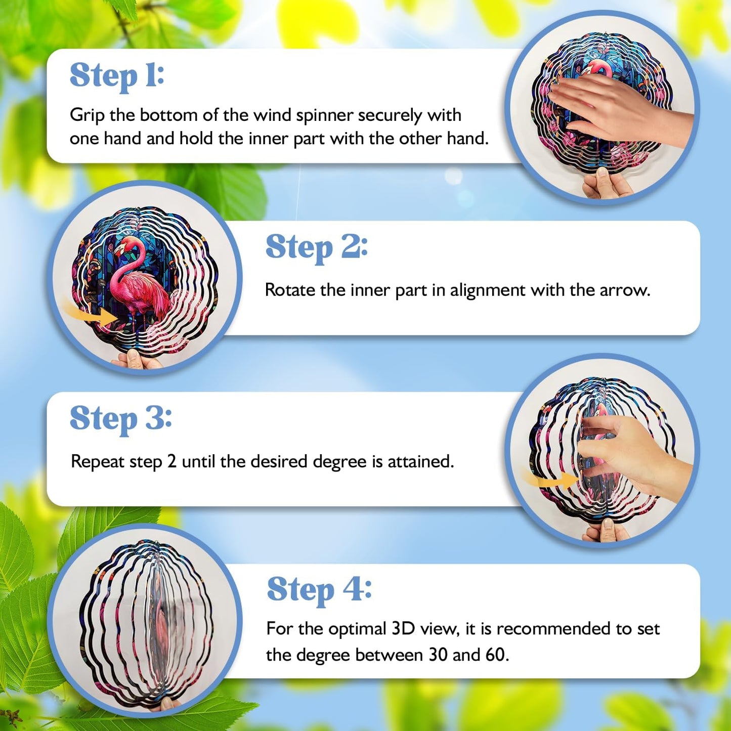 Tree of Life Yard and Garden Wind Spinner, Unique 3D Hanging Tree of Life Wind Spinner