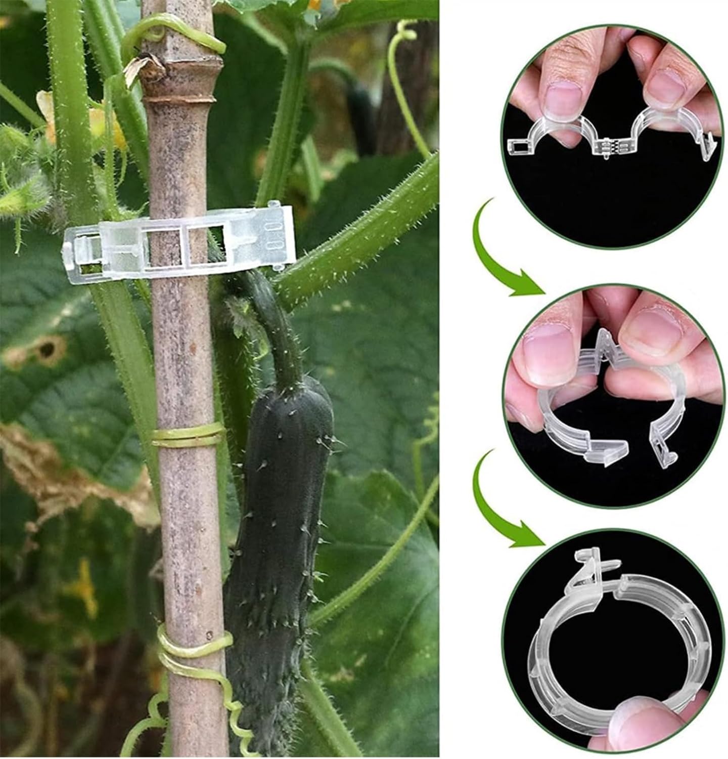 220Pcs Tomato Clips, Plant Support Garden clips, Trellis Clips Plant Support Clip, Vegetable Cages and Supports, Garden Trellis for Climbing Vine Plants, Supports Clip for Tomato Grape Melon