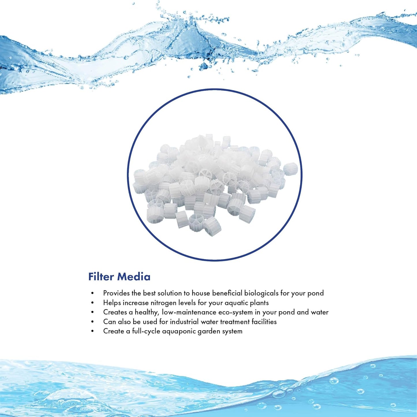 HALF OFF PONDS Simply Clear Koi Pond Filter System with 2HP Blower – Filters Ponds Up to 5,000 Gallons – Bio Comb Media, 6-Way Valve, Pressure Gauge- Mechanical & Biological Filtration