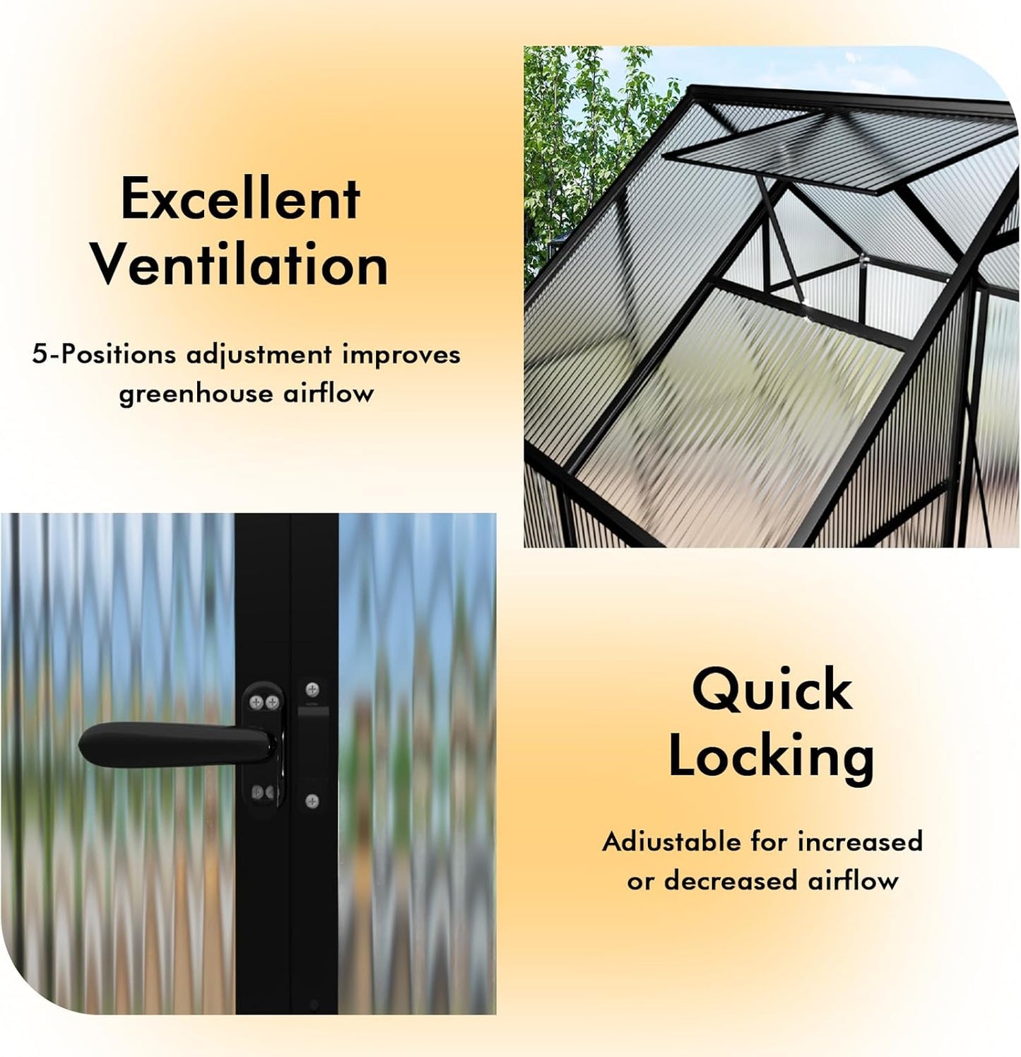 6×4FT Greenhouse for Outdoors, Walk in Green Houses for Outside and Winter Garden Planting, Enhanced Aluminum Mini Greenhouse Withstands Bad Weather to Protect Vegetable or Plants