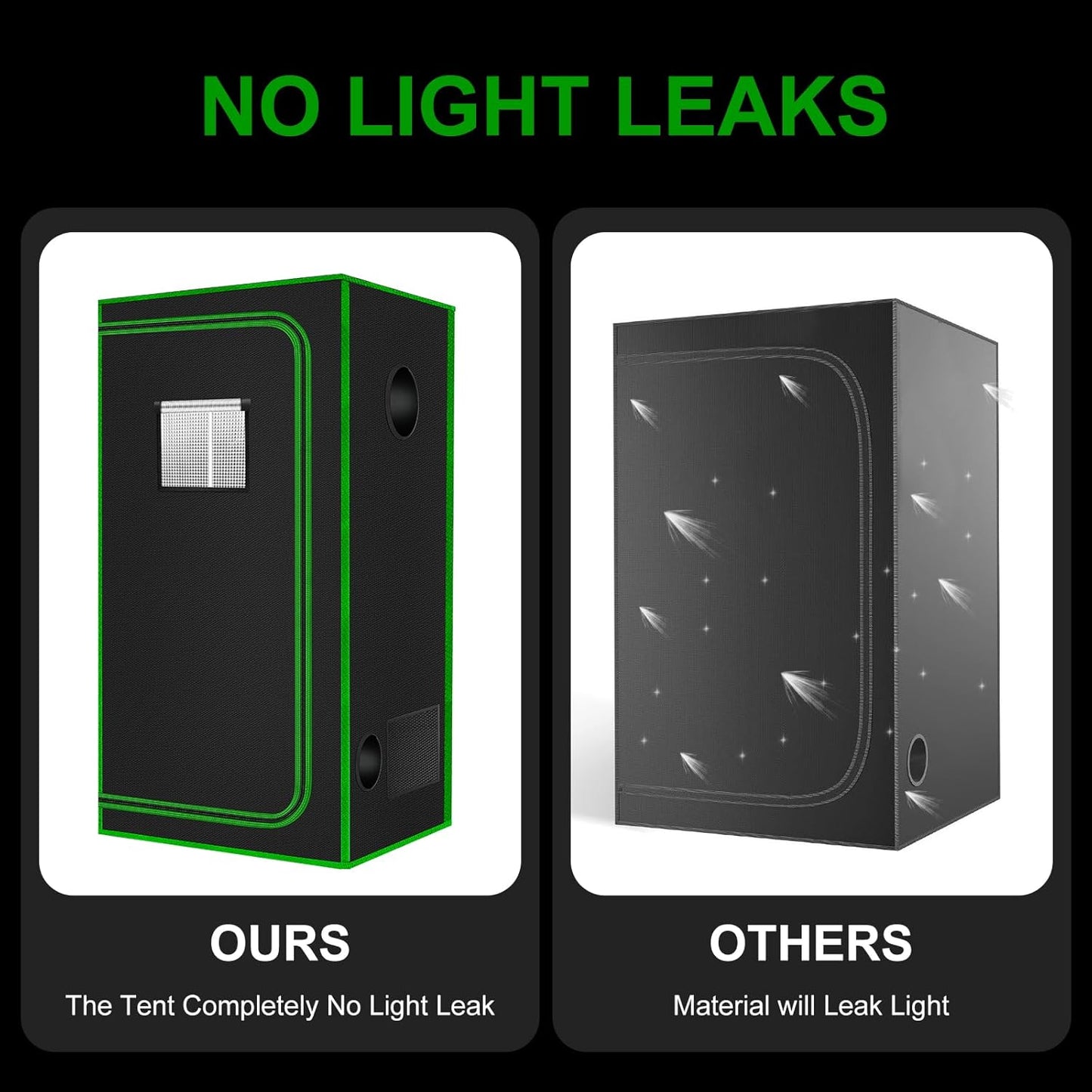 MELONFARM 4x2 Grow Tent, 48"x24"x60'' High Reflective 600D Diamond Mylar Canvas with Observation Window and Floor Tray for Hydroponic Indoor Plant Growing