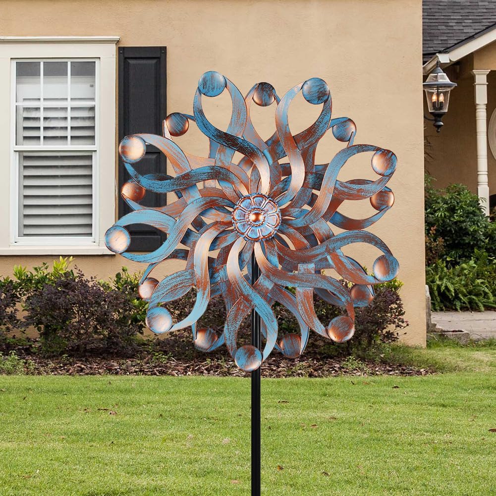 DREAMSOUL 22" Large Wind Spinners Outdoor, Outdoor Metal Kinetic Wind Spinners for Yard and Garden