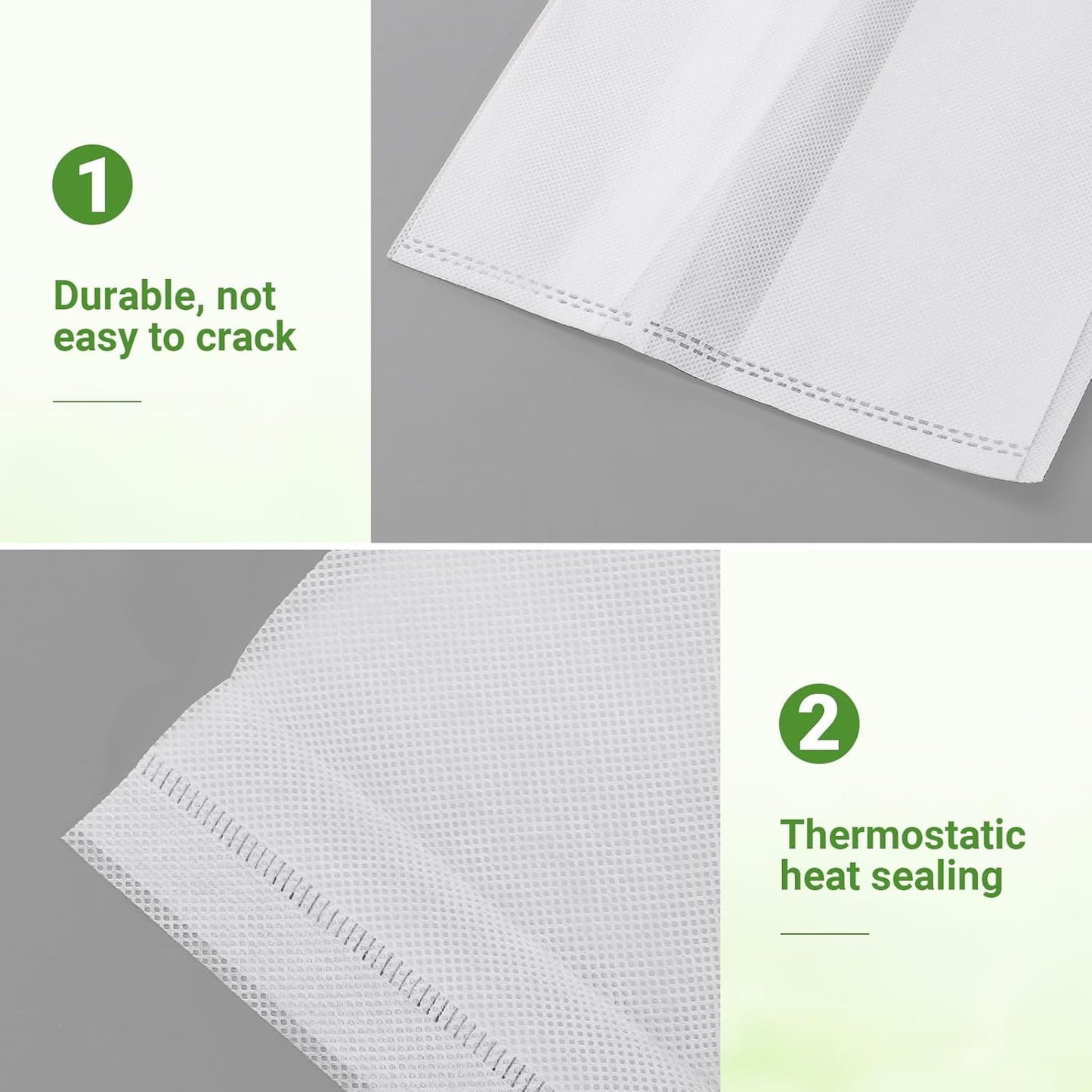 GREANER Biodegradable Plant Pots, 15.7"x14.2" Non-Woven Seedling Nursery Bags, 20-Pack Durable Garden Bags for Vegetable, Flower, Plant Grow