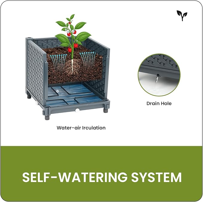 Raised Garden Bed with Tomato Planter Box Trellis