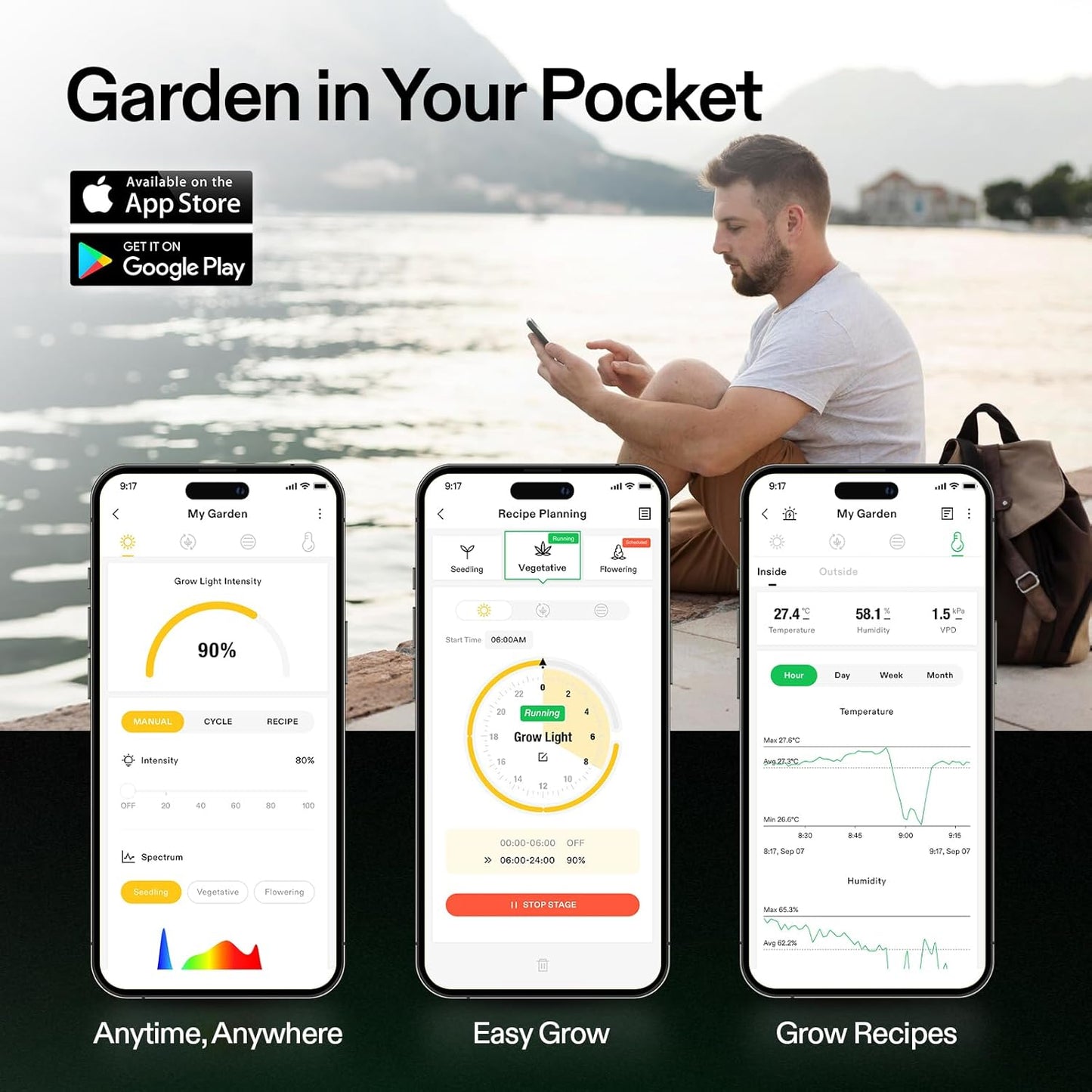 VIVOSUN VS1000E LED Grow Light with Full Spectrum Diodes, Sunlike Plant Light for Indoor Plants Seedling Veg and Bloom in 2x2/3x3 Grow Tents Greenhouses