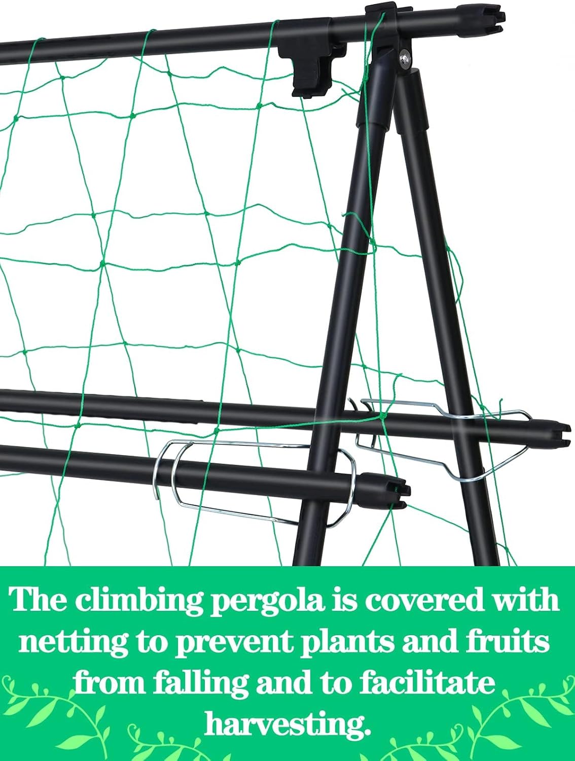 6×3 Feet Garden Trellis for Climbing Plants, Kalolary A-Frame Garden Cucumber Grow Trellises Rustproof Metal Potted Plant Climbing Support for Indoor Outdoor Vegetable Fruits Vines Support