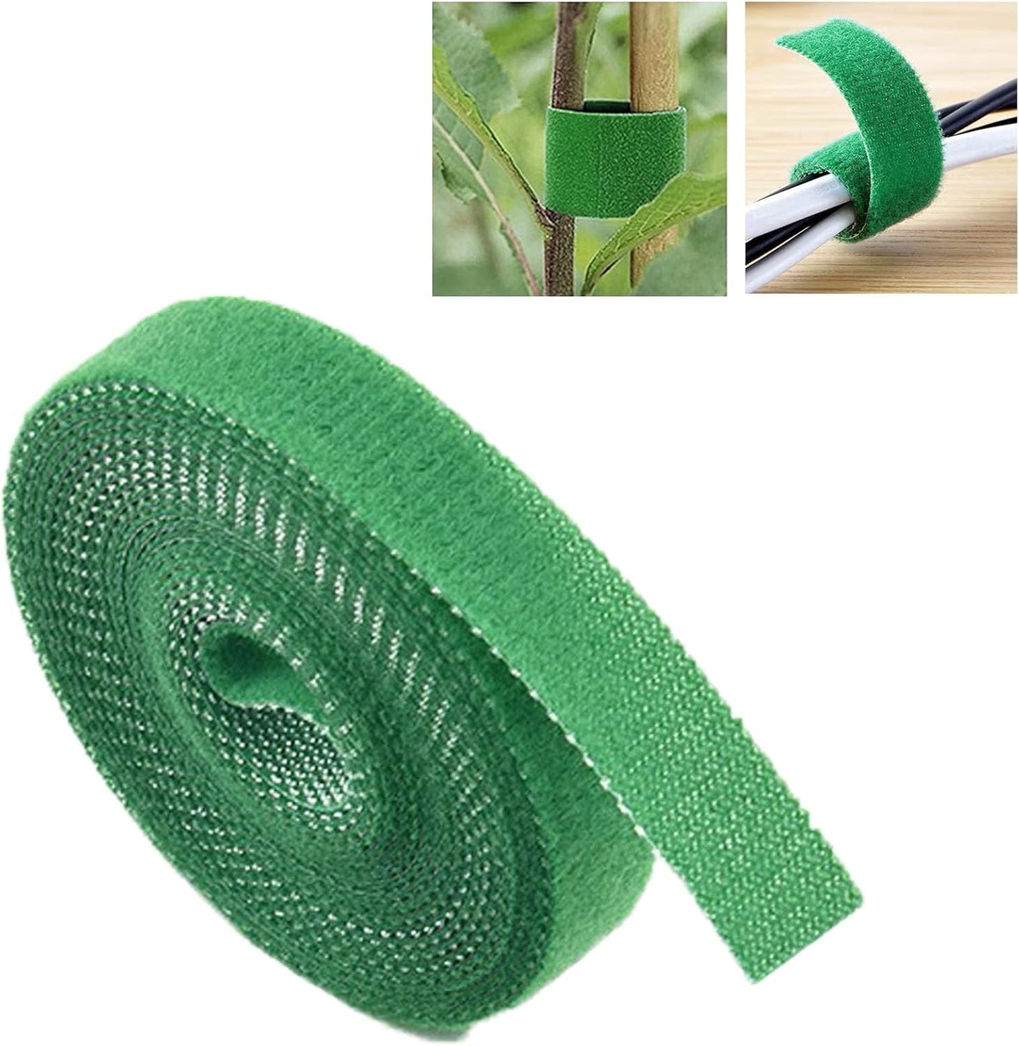 Plant Tape, 32 Ft Green Garden Tape, Twist Ties for Plants 13/16", Plant Supports, Garden Ties for Climbing Plants, Plant Twist Tie for Plant Gardening, Home, Office