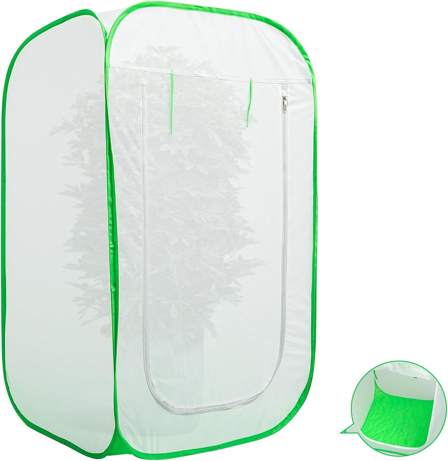 28 x 28 x 48 Inch Pop Up Winter Frost Plant Cover, Gardening Plants Freeze Protection Tent, Warm Plant Protector Enclosure for Snow Frost Protection Indoor & Outdoor