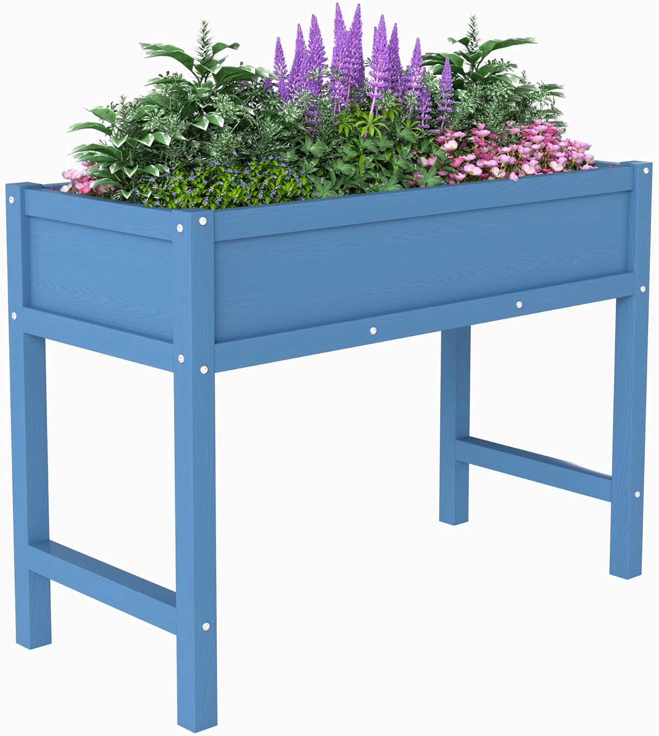 Raised Garden Beds Outdoor with Legs,Outdoor Planter Box，Non-Cracking,Rust Resistantand Rot-Resistant for Vegetable Garden for Backyard, Patio, Balcony Outdoors/Indoors, Navy