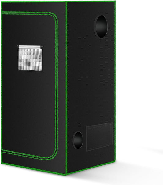 MELONFARM Small Grow Tent for Aerogarden，18”x18”x55” ，Hydroponics Growing System ，Highly Reflective 600D Diamond Mylar Canvas with Ventilation window and Floor Tray for Hydroponic Indoor Plant Growing