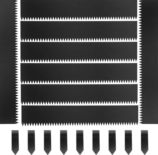 Steel Landscape Edging 40" Lx6 H, 8pcs Metal Landscape Edging with 9 Stakes, 27Ft Easy-to-Install Garden Edging for Flexible Bend, No-Dig Lawn Edging Border for Yard Pathway Forestry, Black