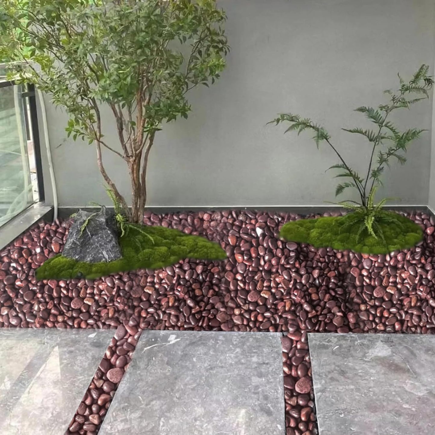 20 lbs Red River Rocks for Landscaping, 1-2 Inch Polished Pebbles for Indoor Plants, Decorative Rocks Stones for Plants, Vases, Aquariums, Fountains, Pathways, Backyard and Garden