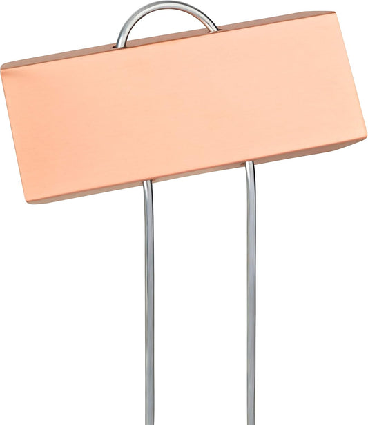GardenMate 100-Pack Weatherproof Large Copper Metal Plant Labels, Height 11.5", Label Area 3 1/2 x 1 1/4"