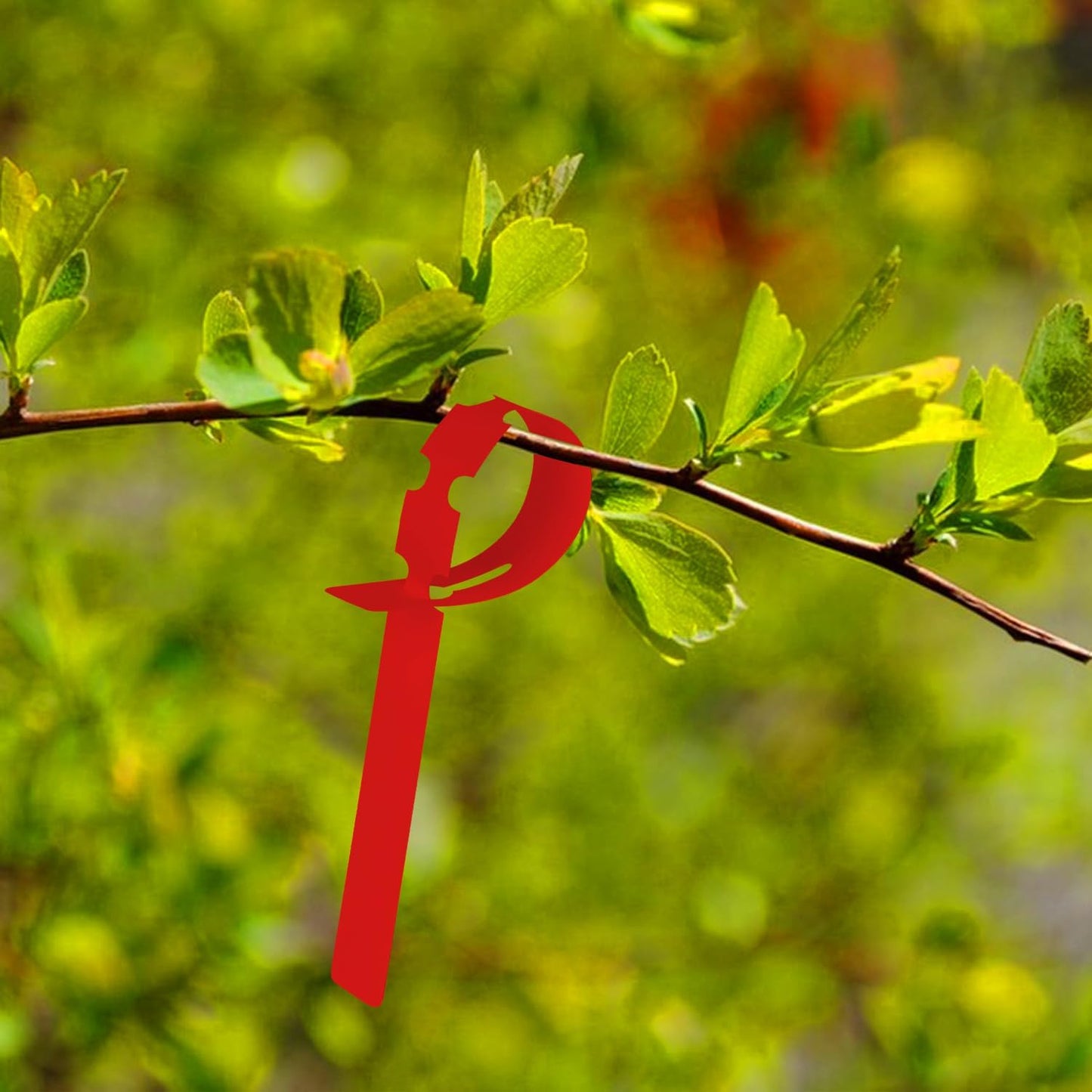 Plant Labels 200 Pcs Yuanling Plastic Plant Tree Tags Wrap Around Hanging Tags Nursery Tree Markers Adjustable Garden Labels for Indoor Outdoor Gardening Plants (Red with 1 Marker Pen)