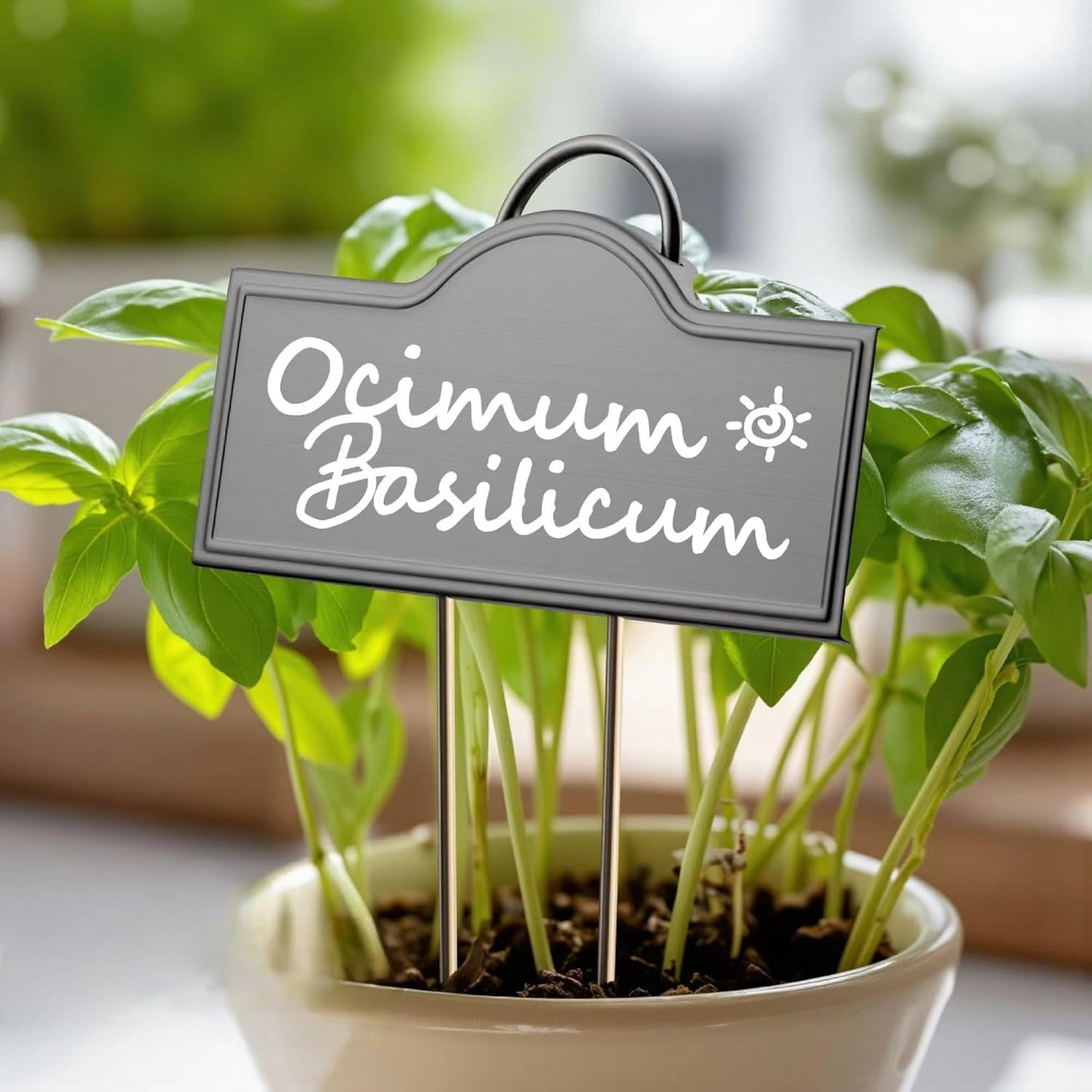 Stainless Steel 304 Plant Labels Weatherproof, Metal Garden Label Tall Markers 25 Pack for Outdoor Plants Vegetables Herb Seedlings Flowers with a Pen, Label Area 3.74'' x 1.39'' Height 10.75 Inch