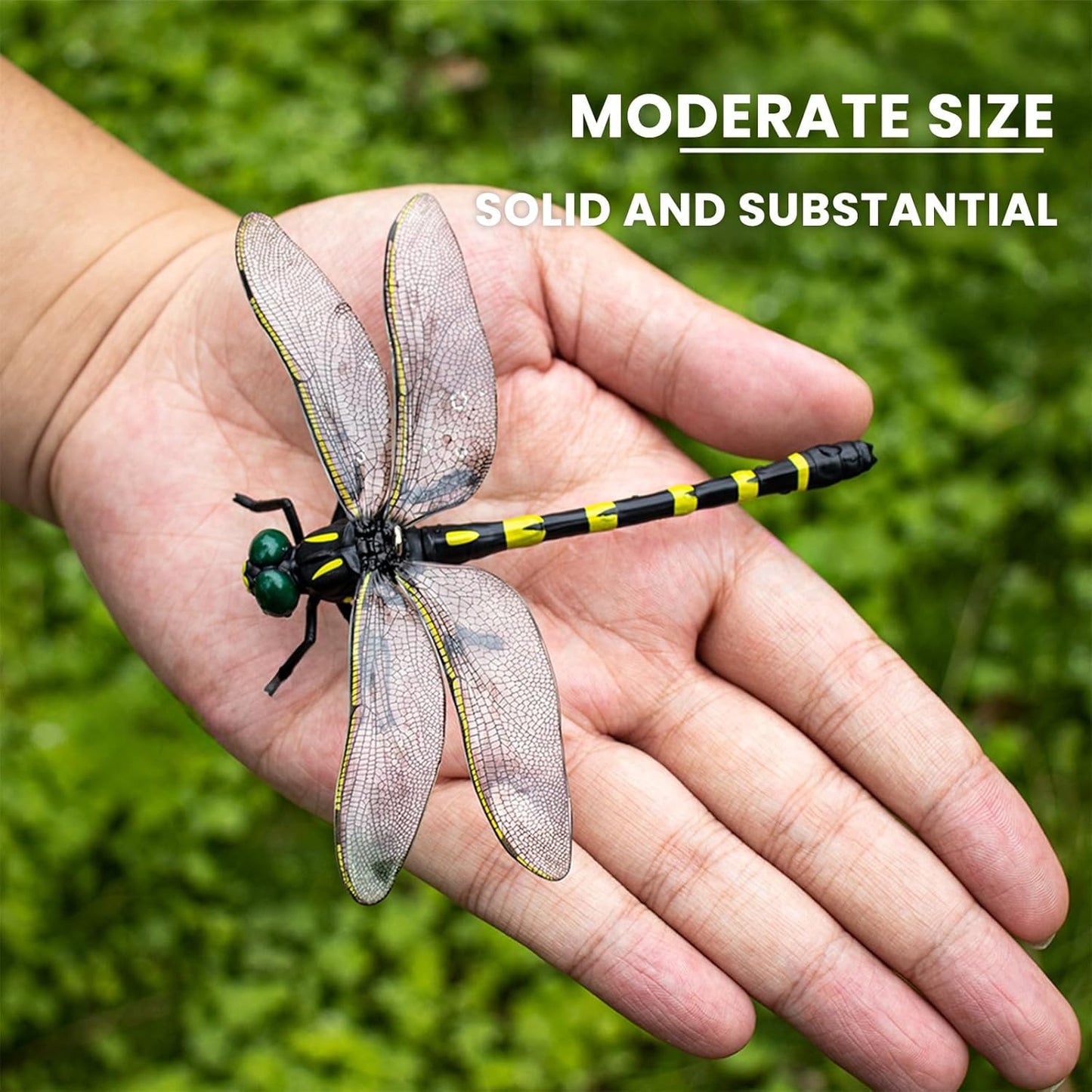 Dragon Fly Clips for Bugs Repellent, 3D Artificial Dragonfly Hat Clip, Dragonfly Garden Decor (Independent Dragon Fly 6 Pcs)