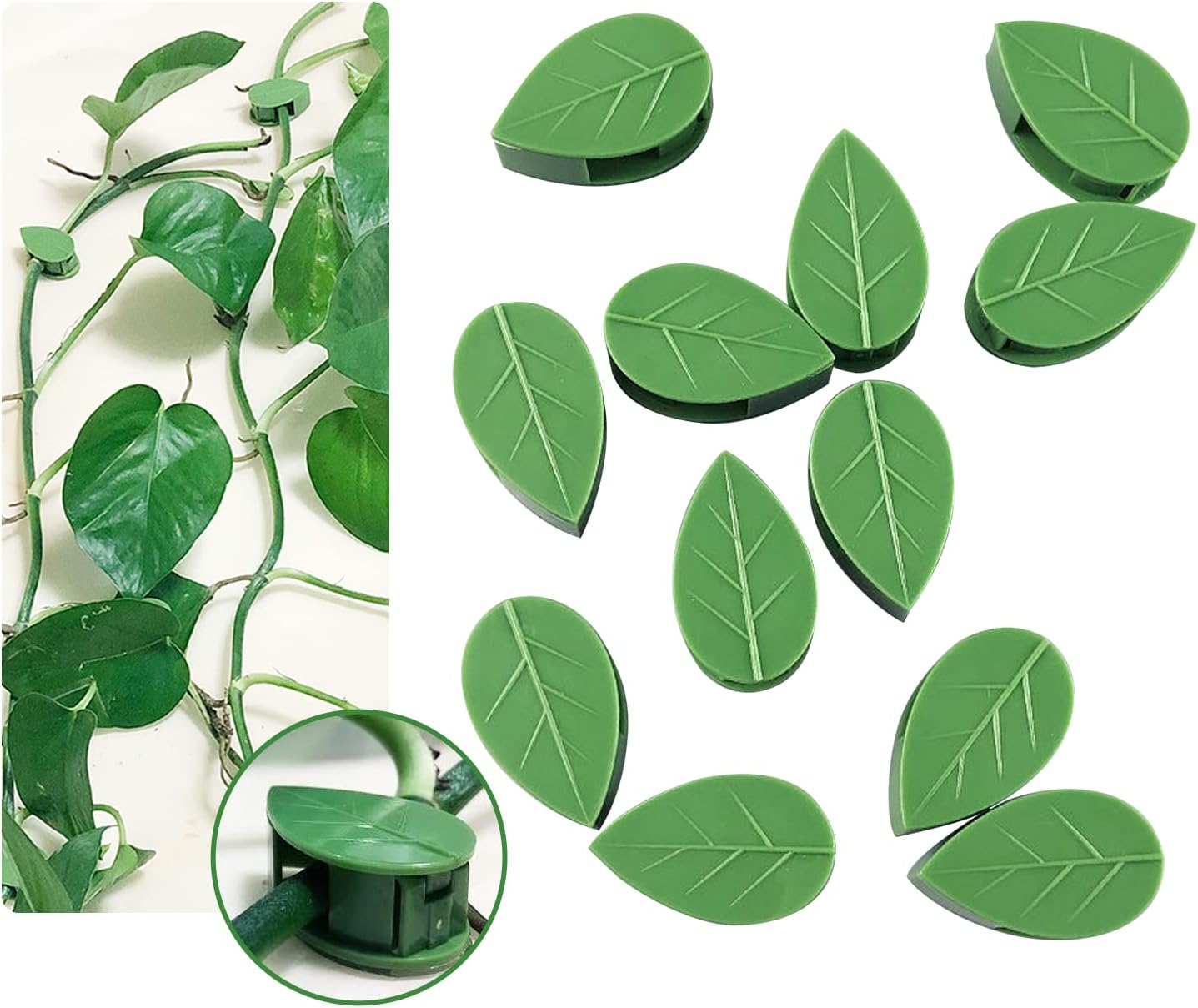 Plant Climbing Wall Fixture Clips 40 Pcs, Garden Vegetable Plant Support Binding Clip Invisible Wall Vines, Self-Adhesive Clips Plant Vine Traction for Indoor Outdoor Decoration