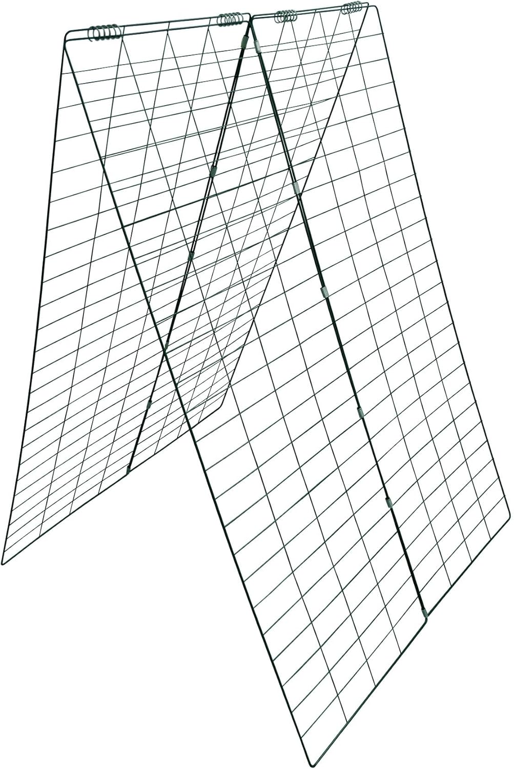 Garden Cucumber Trellis A-Frame Folding Plant Trellis 48 Inch by 34 Inch for Climbing Vegetables Flowers Green 1 Pack with Clips,Cable Ties and Ground Stakes